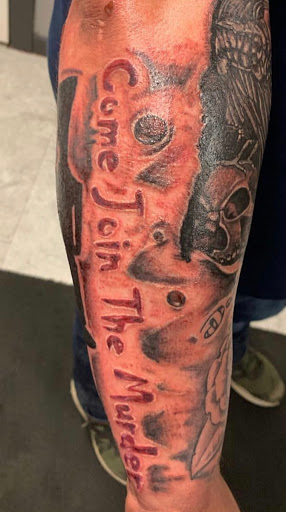 Explore lady thigh tattoo ideas, creative tattoo ideas in Hudson Falls, available at ALTERED ADDICTION TATTOOS