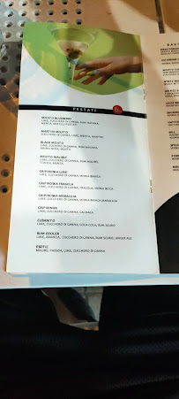 Carte du Baxter Restaurant à Torre San Giovanni