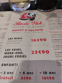 Panda wok à Saint-Malo menu