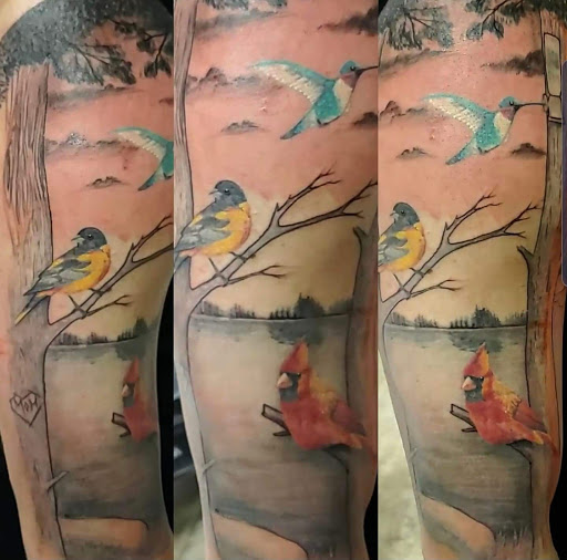 Explore awesome sleeve tattoo ideas for guys, creative tattoo ideas in Kenosha, available at Kenosha Tattoo Company