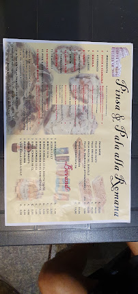 Menu / carte de Pizza in Piazza à La Maddalena