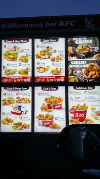 Restaurant de volaille Kentucky Fried Chicken à Geiselwind (le menu)