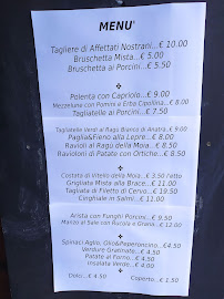 Carte du Ristorante La Straniera à Verghereto