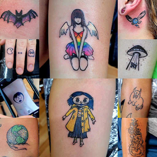 Explore horror tattoo sleeve ideas, creative tattoo ideas in Benton, available at Spectrum Tattoo