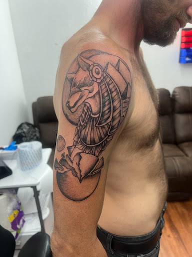 Explore toxic tattoo ideas, creative tattoo ideas in Cocoa, available at Rorschach Tattoo Shop and Piercing Studio