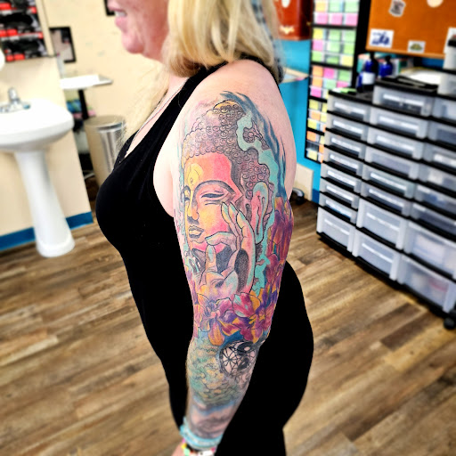 Explore sanrio tattoo ideas, creative tattoo ideas in Traverse City, available at Pinups & Needles