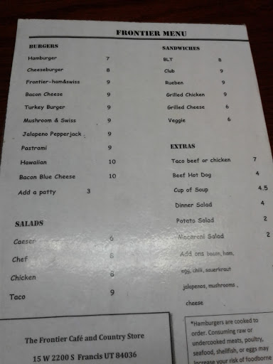Cafe «Frontier Cafe & Country Store», reviews and photos, 15 W 2200 S, Francis, UT 84036, USA