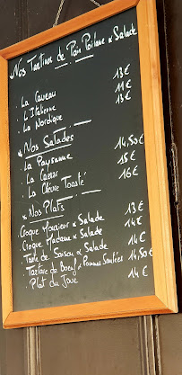 Le Caveau du Palais à Paris menu