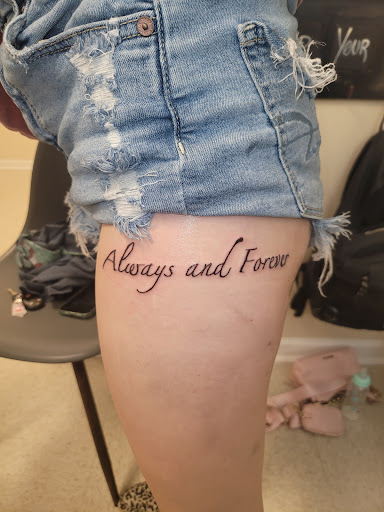 Explore bonnie and clyde tattoo ideas, creative tattoo ideas in Ozark, available at Tooth & Nail Tattoo & Piercing