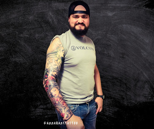 Explore collar tattoo ideas, creative tattoo ideas in Garden Grove, available at Anna Hang Tattoo