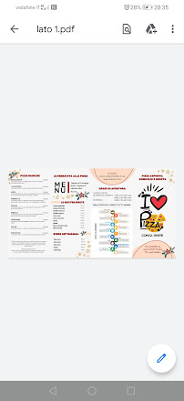 Carte du I Love Pizza - Conca Verde à Rovetta