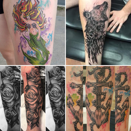 Explore back arm tattoo ideas, creative tattoo ideas in Augusta, available at Mr. Tattoo