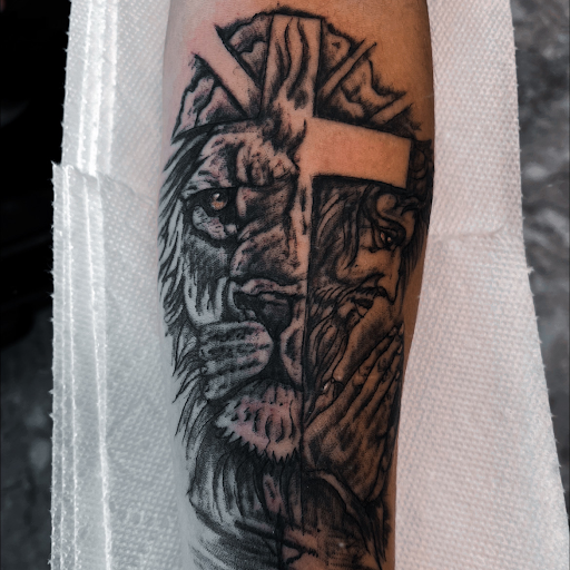 Explore chest tribal tattoo ideas, creative tattoo ideas in Seymour, available at American Gypsy Tattoo Corp.