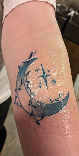 Explore stargazer lily tattoo ideas, creative tattoo ideas in Dunn, available at Heart and Hammer Tattoo Co.