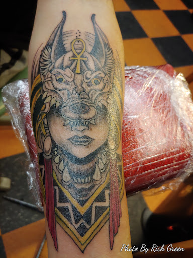 Explore tattoo on thigh ideas, creative tattoo ideas in East Brookfield, available at Port of Worcester Tattoo, E. Brookfield