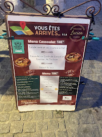 Restaurant Brasserie Café Lucien à Carcassonne (la carte)