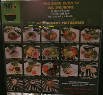Restaurant vietnamien Pho 14 Val D’Europe à Chessy (la carte)