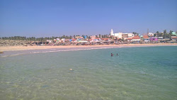 Foto von Kanyakumari Beach und die siedlung