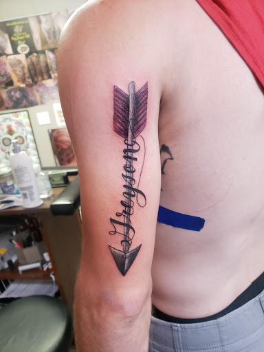 Explore initial tattoo ideas for females, creative tattoo ideas in Linn Creek, available at Hillard Skillard Tattoos, LLC.