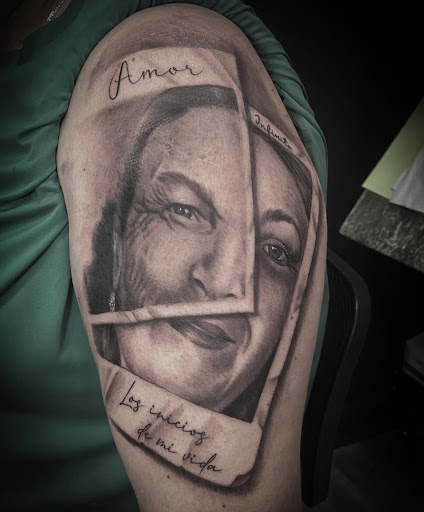 Explore background shading tattoo ideas, creative tattoo ideas in Goose Creek, available at Red Kirin Tattoo