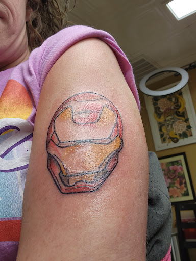 Explore gangster tattoo sleeve ideas, creative tattoo ideas in Minneapolis, available at Nokomis Tattoo