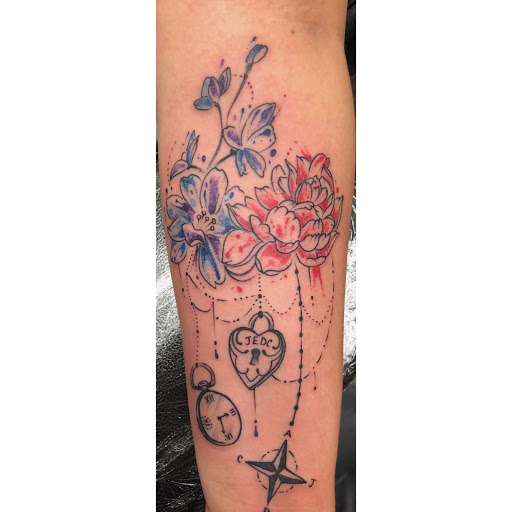 Explore harmonica tattoo ideas, creative tattoo ideas in Springfield, available at InkI.Adore