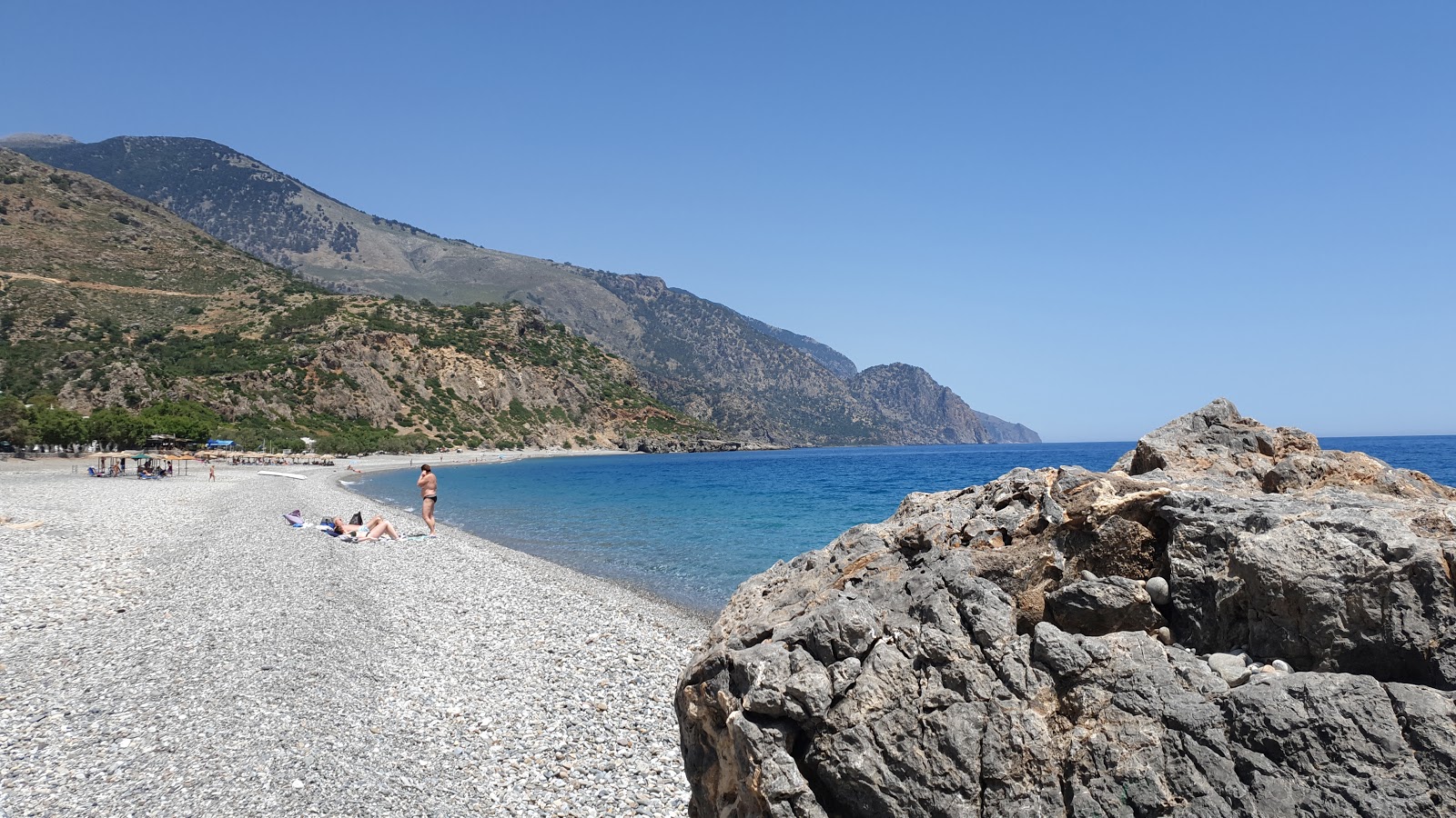Photo of Sougia beach and the settlement