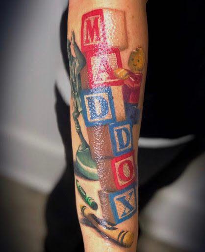 Explore bible verse tattoo ideas, creative tattoo ideas in Dayton, available at Aisle 9 Tattoo