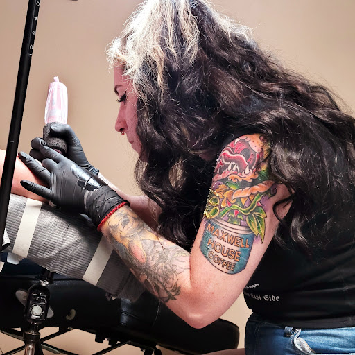 Explore dog tattoo ideas for guys, creative tattoo ideas in Tannersville, available at Sacred Ink Studio