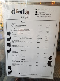 Dada Falafel à Berlin menu