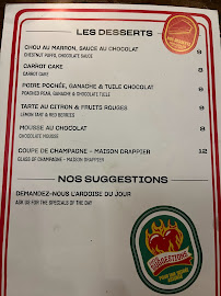 Carte du Les Parigots République - Restaurant Paris 10 eme à Paris