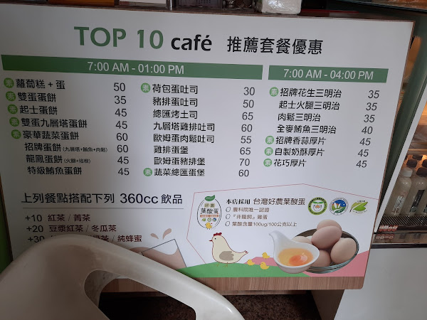 Top 10 Caf'e早午餐