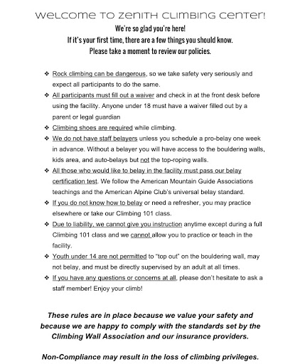 Rock Climbing Gym «Zenith Climbing Center», reviews and photos, 3534 E Sunshine St #3, Springfield, MO 65804, USA
