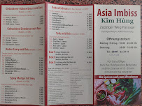 Menu du Asia Imbiss à Bernburg