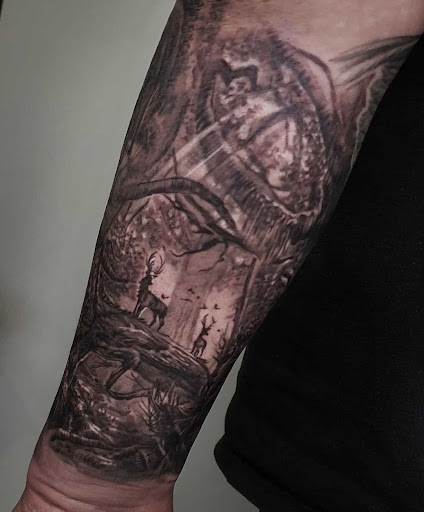 Explore edgar allan poe tattoo ideas, creative tattoo ideas in Abington, available at Tattoo Galaxy (Abington) Piercing and Custom Tattoos