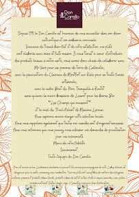 Pizzeria Don Camillo à Brionne - menu / carte