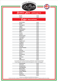 La Pasta à Funchal menu
