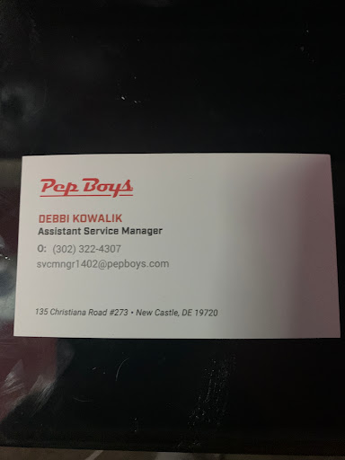 Auto Parts Store «Pep Boys Auto Service & Tire», reviews and photos, 135 Christiana Rd #273, New Castle, DE 19720, USA