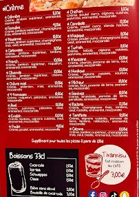 Menu du Mils pizza à Alès