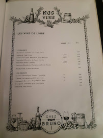Chez Bruno à Amboise menu