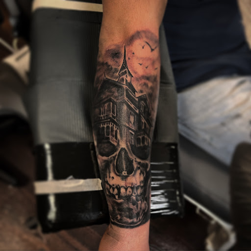 Explore travel tattoo ideas small, creative tattoo ideas in Medina, available at Greasers Ink