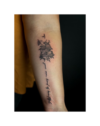 Explore cerebral palsy tattoo ideas, creative tattoo ideas in Greenfield Center, available at Apothecary Ink