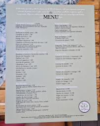 Menu du Praia com tempero à Armação de Pêra