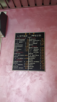 Menu du Bar Jolly à Castel San Vincenzo