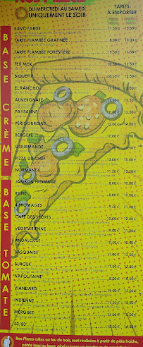 Menu / carte de Café des Sports à Chamberet