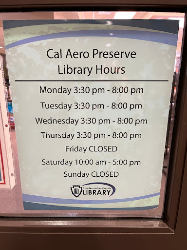 San Bernardino County Public Library - Cal Aero Preserve Academy branch