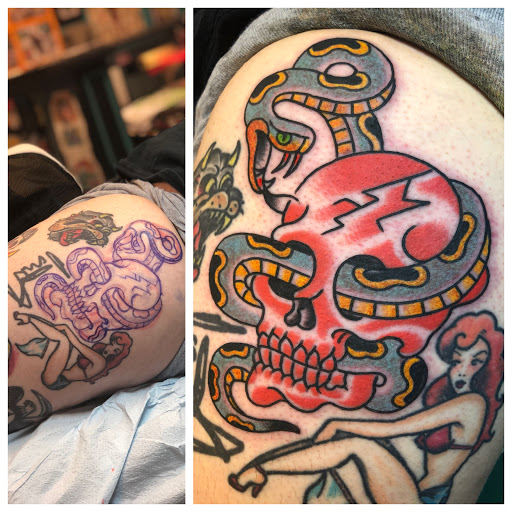 Explore grandpa tattoo ideas, creative tattoo ideas in Warrenville, available at NoodlesTattoo Co. & Studio