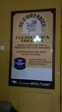 Al Campanile à Cividale del Friuli menu