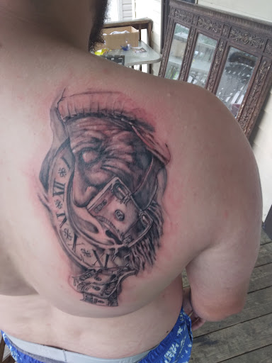 Explore good chest tattoo ideas, creative tattoo ideas in Roanoke, available at RailYard INK