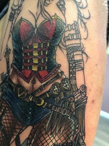 Explore cute witch tattoo ideas, creative tattoo ideas in Kenosha, available at Kenosha Tattoo Company